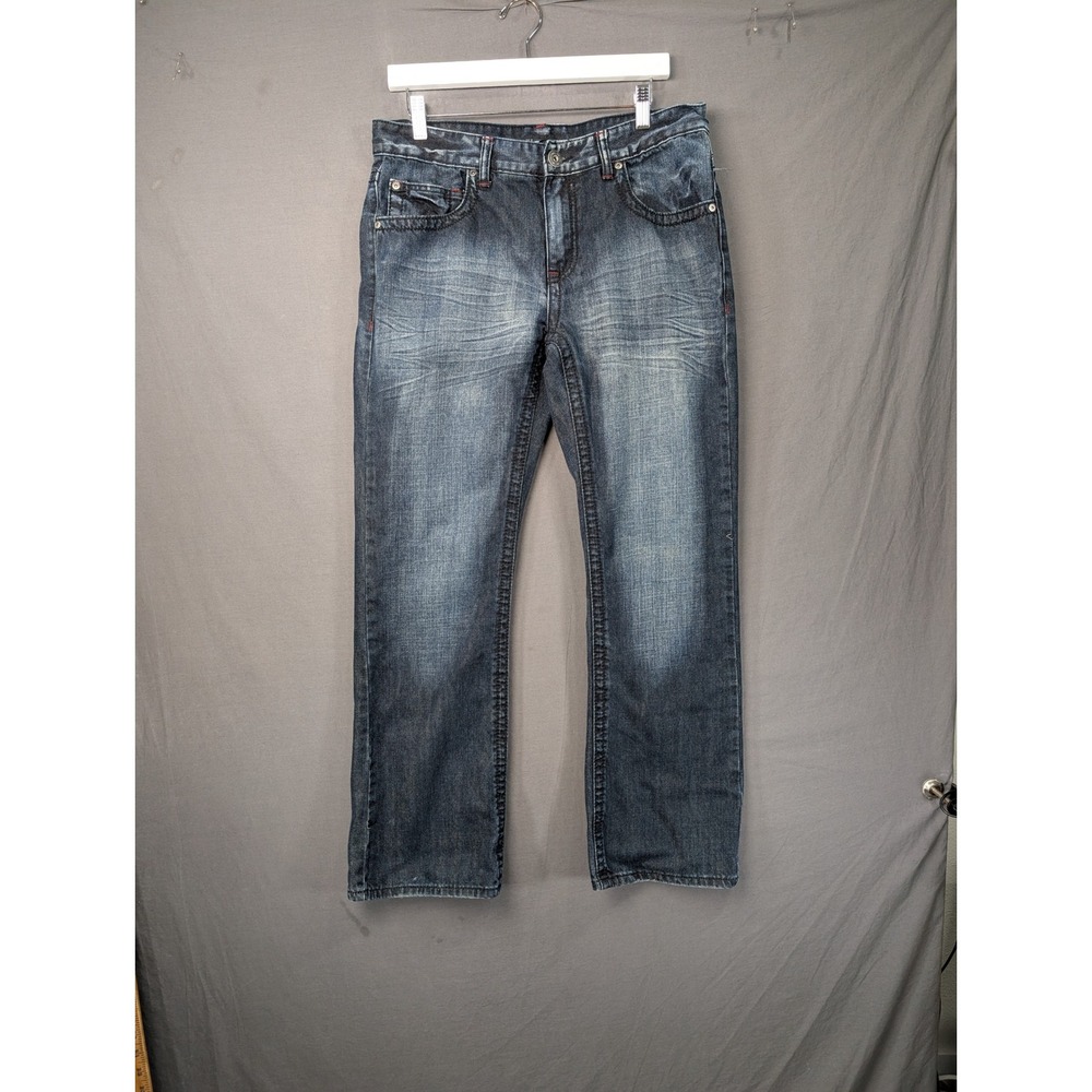 INC International Concepts Mens Modern Fit Jeans 32x30 Dark Wash Blue Denim